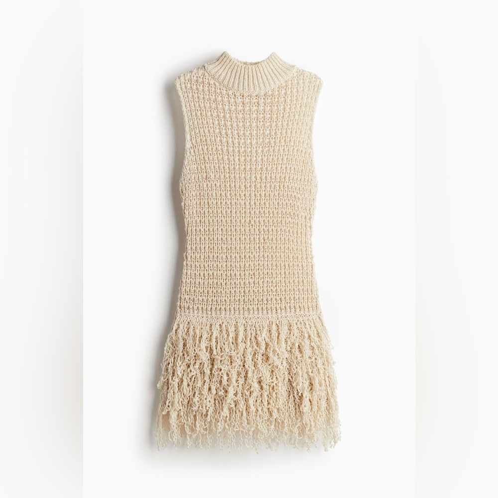 NWT fringe knit dress